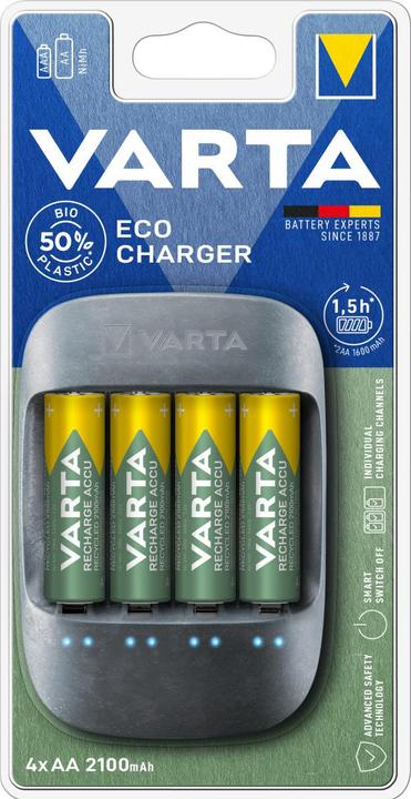 Actual product image Varta eco charger (1 pcs., AA, 2100 mAh, Battery + charger)