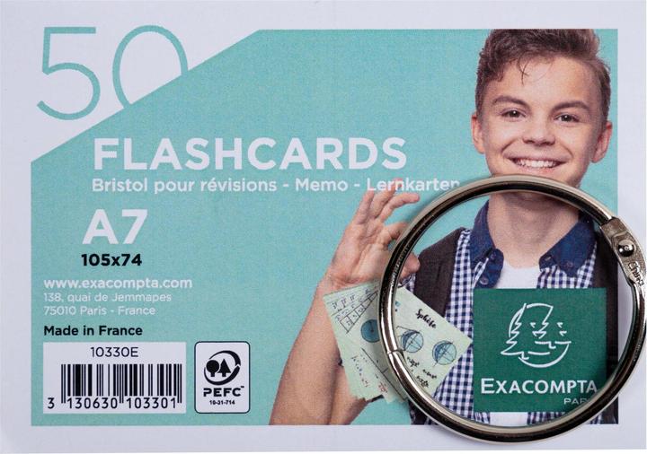 Exacompta Flashcards (A7, 205 g/m², 50 x)