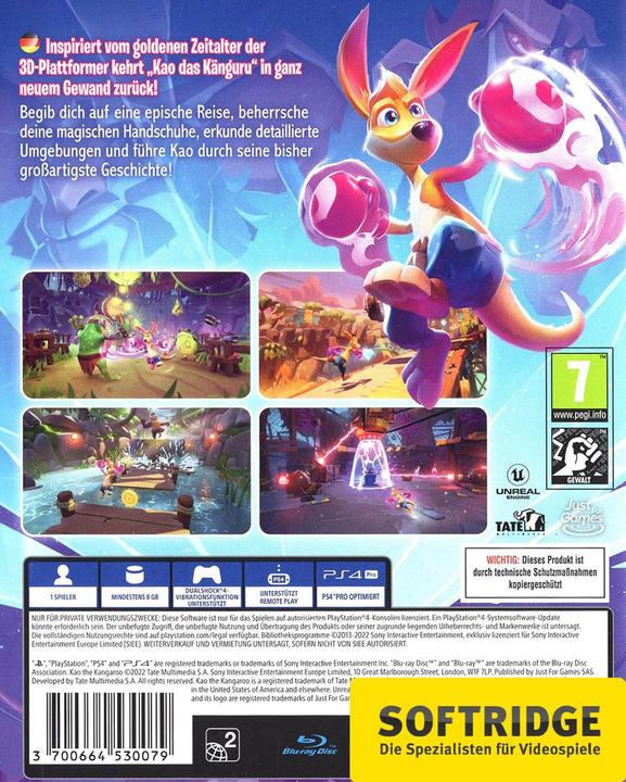 Produktbild Just for Games Kao the Kangaroo (PS4, DE)