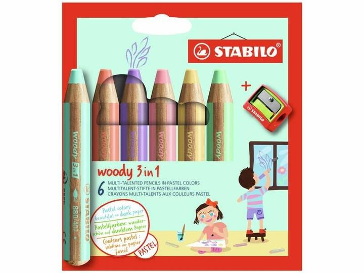 Actual product image STABILO woody 3 in 1 (Pastel shades, 6 x)