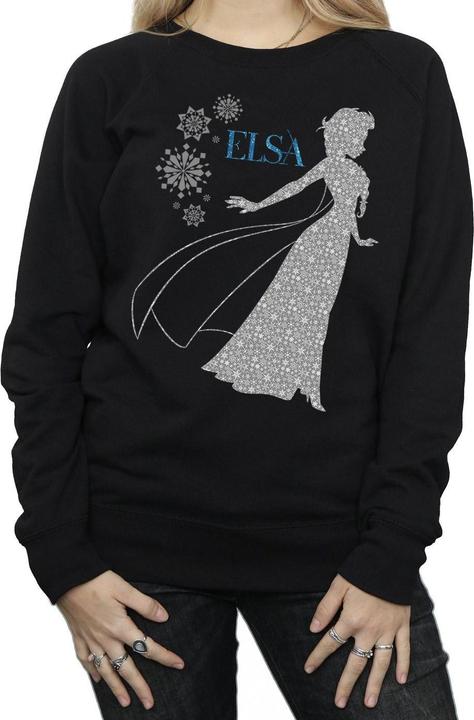 Actual product image Disney Womens/Ladies Frozen Elsa Christmas Silhouette Sweatshirt (S)