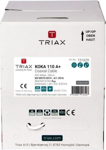 Produktbild Triax Koaxialkabel KOKA 110 A+ 250m Pullbox 110dB (110 dB, Antennenkabel)