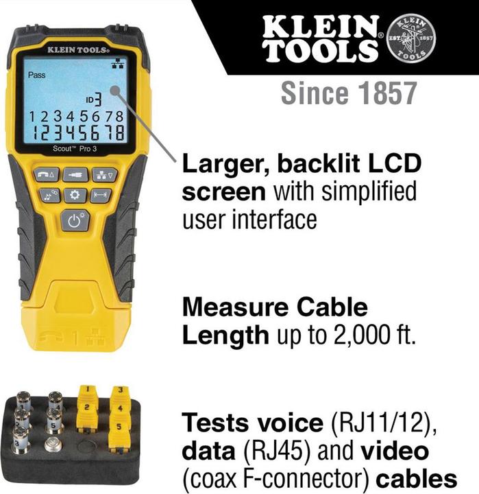 Actual product image Klein Tools Cable tester "VDV Scout Pro 3