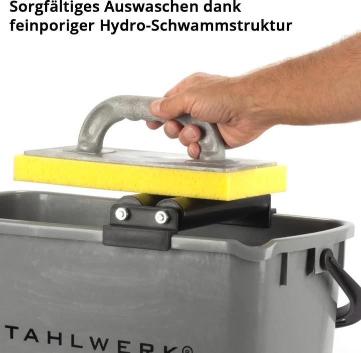 Image du produit Stahlwerk Kit de lavage carrelage Pro Kit de lavage carreleur 5 pièces avec seau de 24 litres