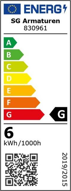 Label énergétique Sg Ampoule LED réflecteur GU10 MAXTEK 6W 3000K 830961 (GU10, 6 W, 375 lm, 1 x, G)