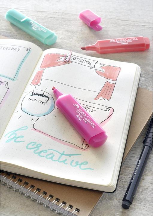 Produktbild Faber-Castell Textmarker Pastell 4er pack (Mehrfarbig, 5 mm, 4 x)