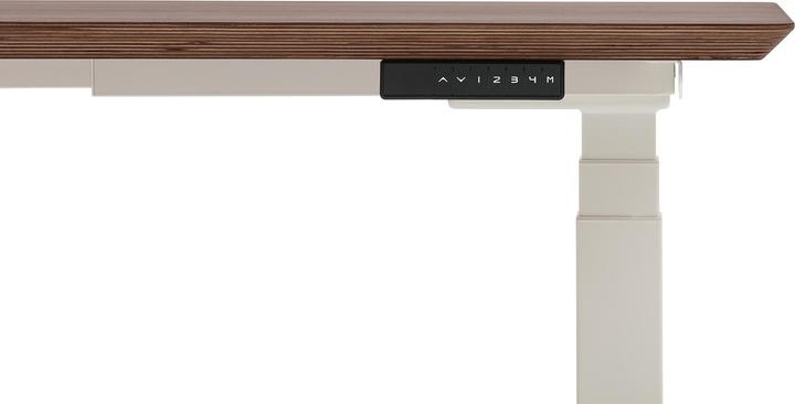 Actual product image Oakywood Standing Desk wooden table with height adjustment - Veneer - Walnut veneer / 120x60 / White - Oakywo (120 x 60 cm)