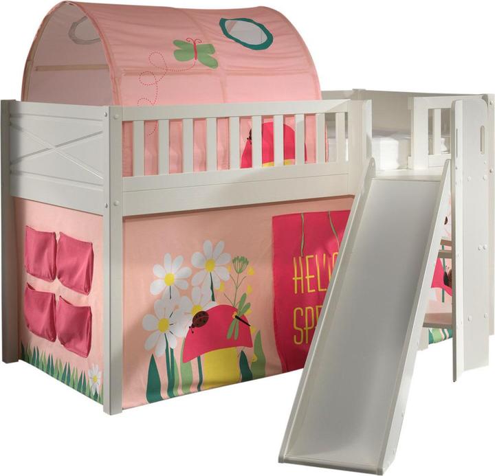 Image du produit Vipack Lit mi-hauteur Scott Spring avec toboggan (90 x 200 cm)