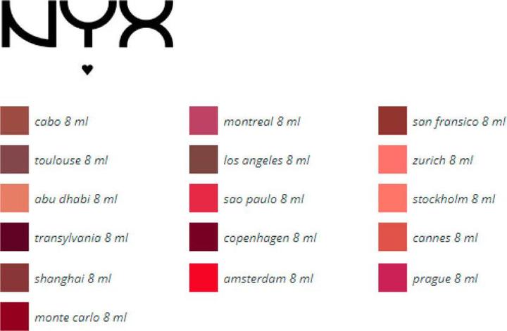 Valori nutrizionali e ingredienti NYX Professional Make-Up Tappetino morbido (Montreal)