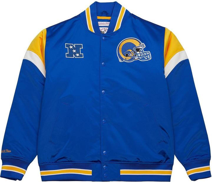 Mitchell & Ness M&N Heavyweight Satin Jacke NFL Los Angeles Rams - S (S)