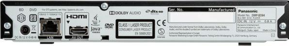 Immagine prodotto Panasonic DMP-BD84 (Lettore Blu-ray)