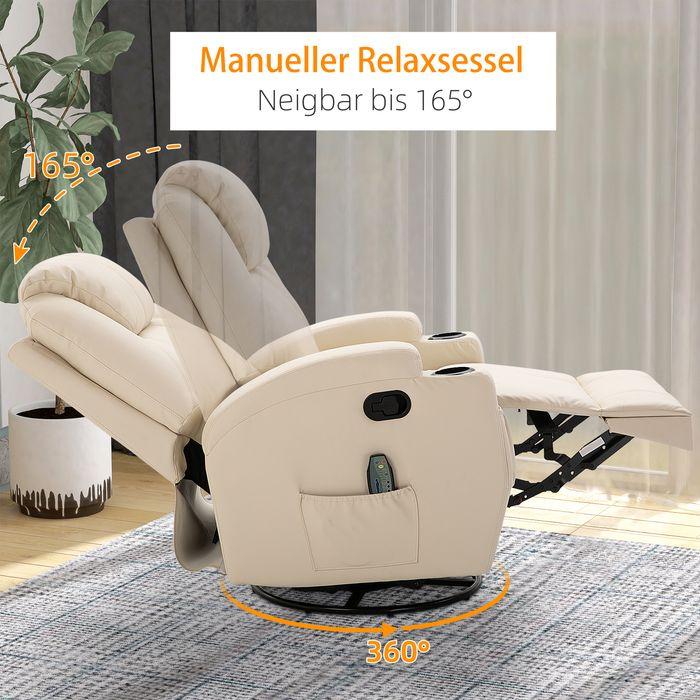 Actual product image Swisshandel24 Relax armchair with reclining function massage armchair electric 5 massage modes imitation leather