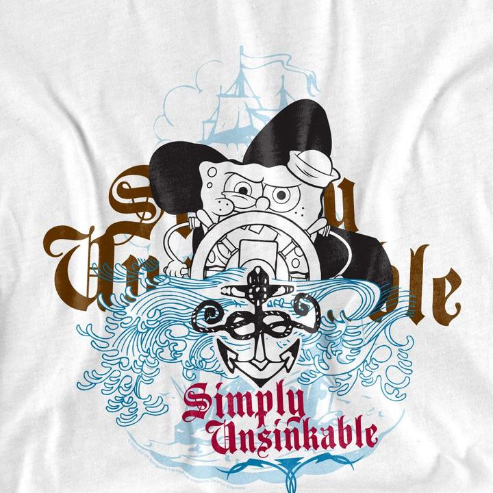 Actual product image Spongebob Squarepants Mens Simply Unsinkable T-Shirt (5XL)
