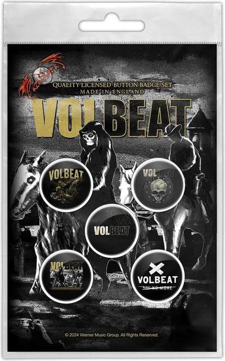 Volbeat Abzeichen Outlaw Gentlemen 5erPack Kunststoff Metall Knopf