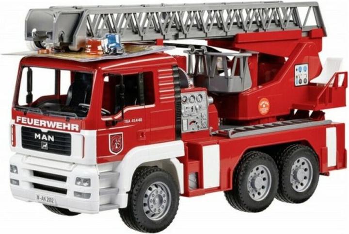 Actual product image Bruder Man fire department with turntable ladder