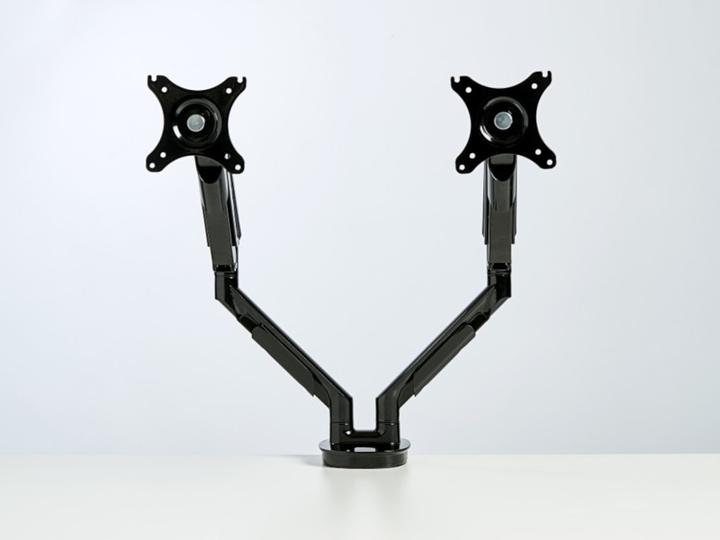 Actual product image MonLines MTH008B Monitor holder 2 monitors height adjustable, black (Table, 30")