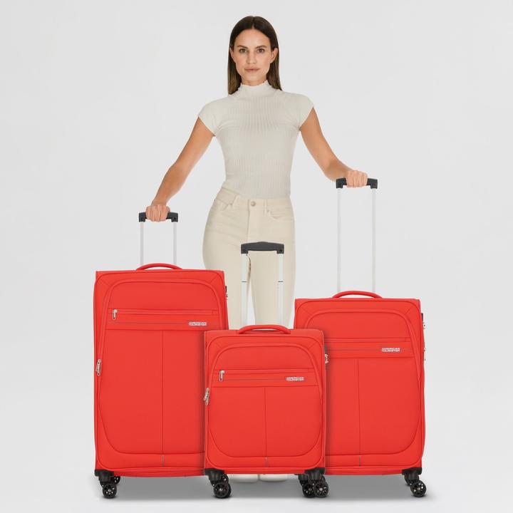 Image du produit American Tourister Deep Dive 4 Rollen Kofferset 3-teilig mit Dehnfalte (217 l, XL (à partir de 115l))