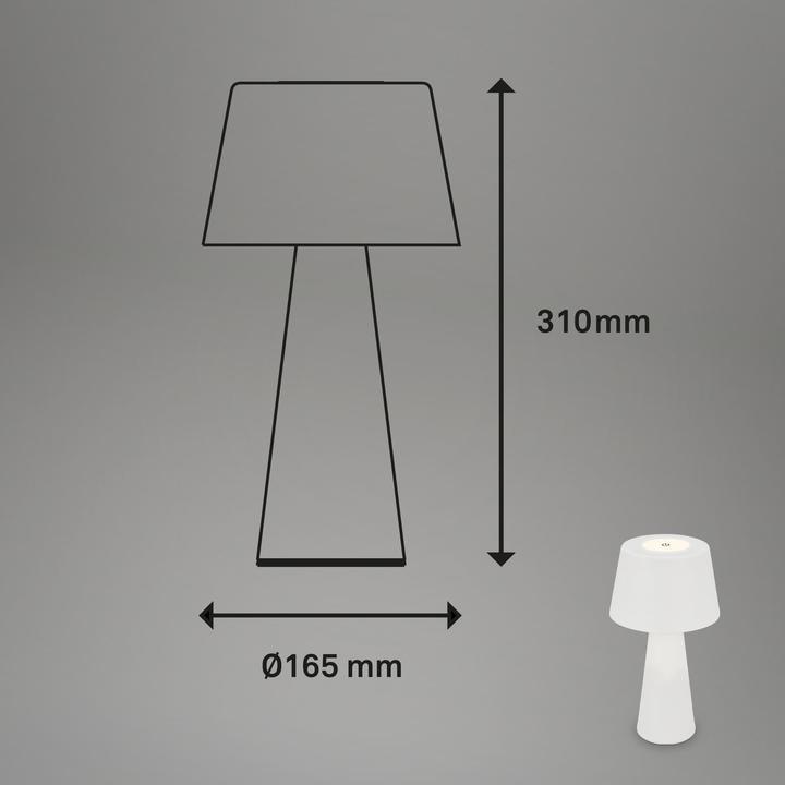 Produktbild Briloner Akku LED Tischleuchte, weiss, 1xLED-Modul/3,5W (400 lm)