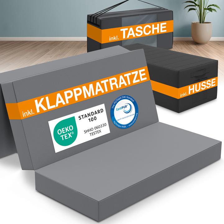 Produktbild Bestschlaf Klappmatratze inkl. Husse & Transporttasche (140 x 195 cm, Schaumstoffkern)