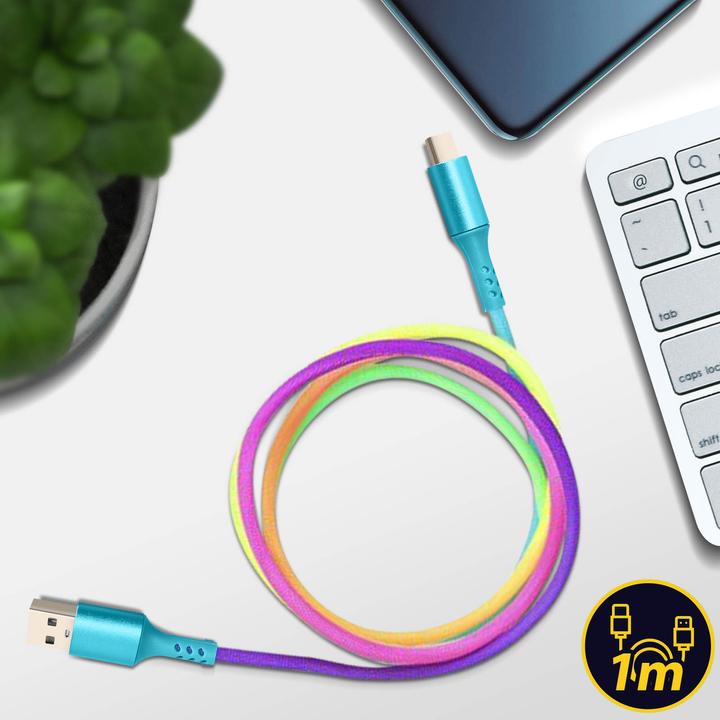 Image du produit Avizar Câble de charge USB-C Rainbow (1 m)