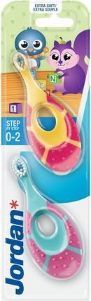 Jordan Step By Step Toothbrush For Children 0-2 Years Soft 2Pcs (Extra soft, 2 x)