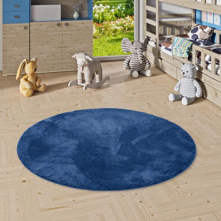 Produktbild Pergamon Super Soft Kinder Hochflor Teppich Silky Kids Rund (120 x 120 cm)