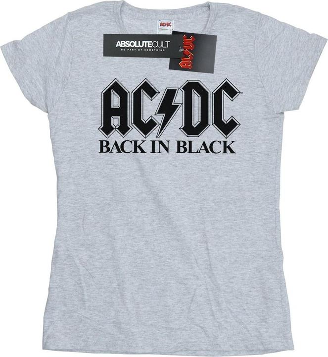 AC/DC Back in Black Logo TShirt aus Baumwolle
