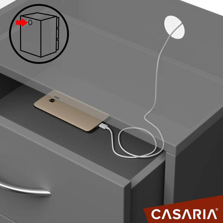 Actual product image Casaria Nachttisch (54 x 39 x 28 cm)