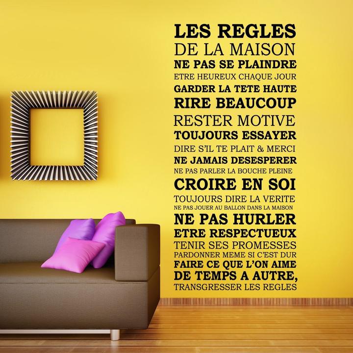 Produktbild Walplus House Rules Quote (60 x 120 cm)