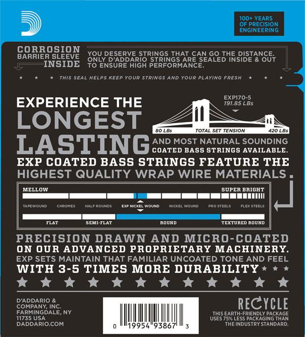 Immagine prodotto D'Addario Exp170-5 (5 x, Basso elettrico, 0.13")
