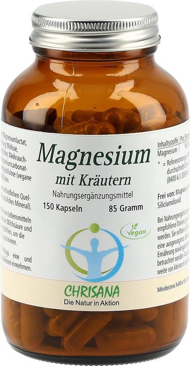 Actual product image Chrisana Magnesium mit Kräutern Kapsel (150 Piece, Capsules, 131 g)