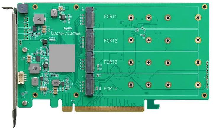 Produktbild HighPoint Host Bus Adapter Rocket 1504 PCI-Ex16v4 - 4x M.2 NVMe