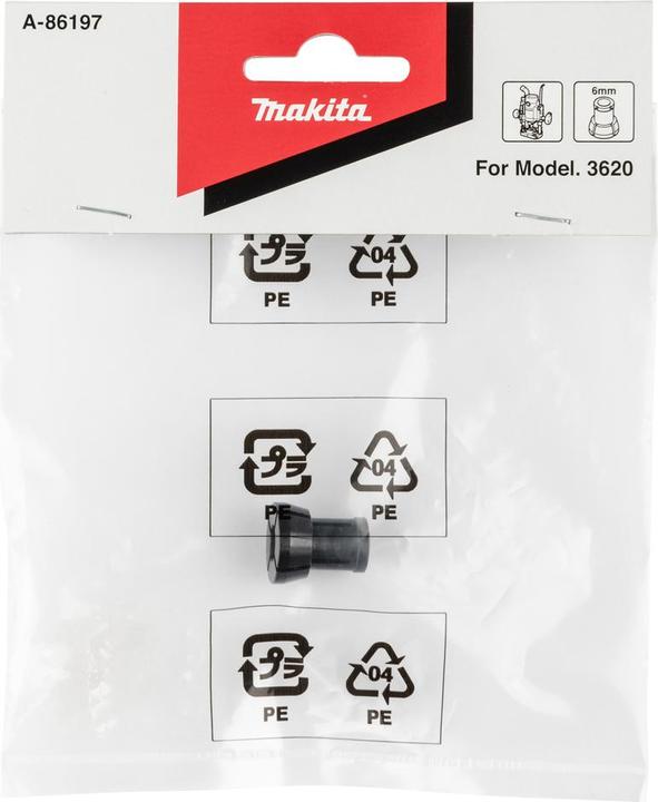 Produktbild Makita Spannzange 6 mm ( A-86197 ) für DRT 50 / M 3601 / RP 0900 / RT 0700 Oberfräse