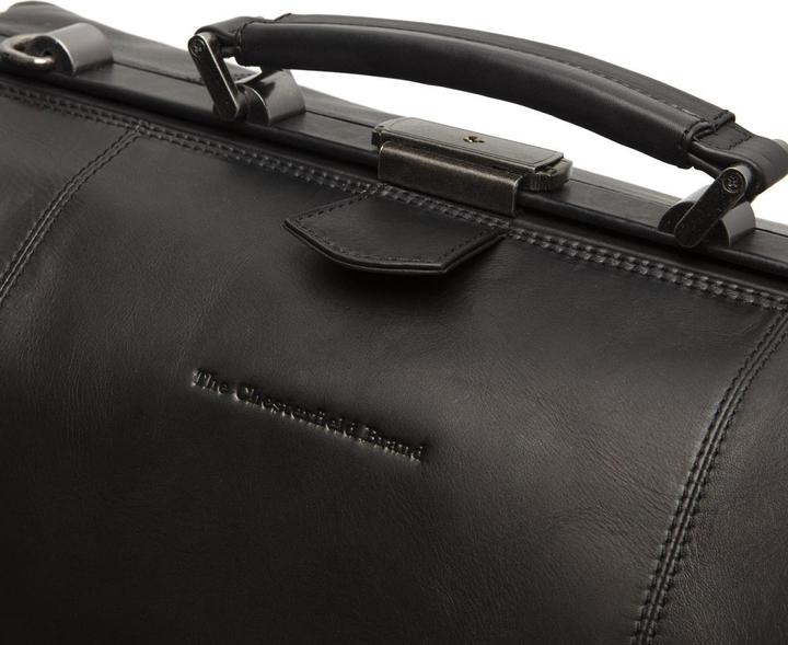 Immagine prodotto The Vegan Cow Chesterfield Marca Leren Weekendtas Zwart Texel (22.90 l)