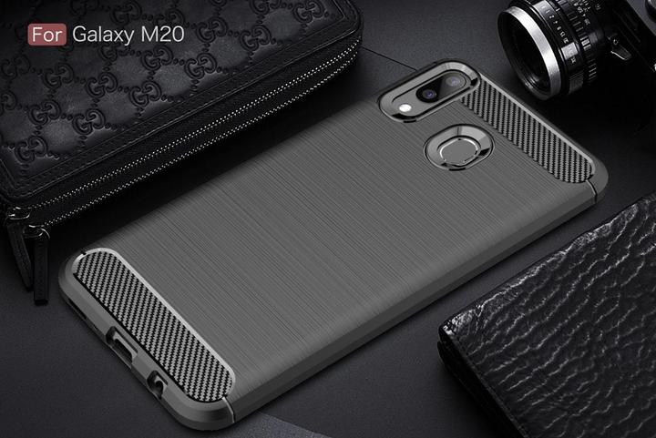 Actual product image Screenguard Samsung Galaxy M20 Cover Carbon Brushed Soft TPU (Samsung Galaxy M20)