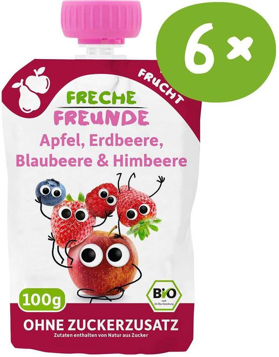 Actual product image Freche Freunde FF Apfe Erdbe Blaub Himb BIO STB (600 g)