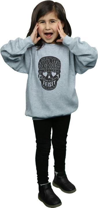 Actual product image Disney Girls Tinker Bell Skull Sweatshirt (140, 146)