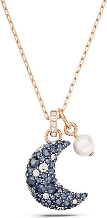 Swarovski Luna Halskette Mond Mehrfarbig Roségold (Swarovski Metall, 40 - 47 cm)