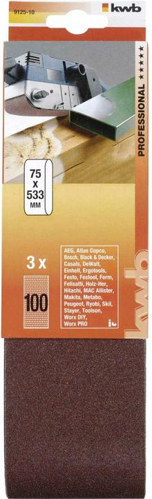 Produktbild kwb Schleifband 75X533 Korn 100 (100)