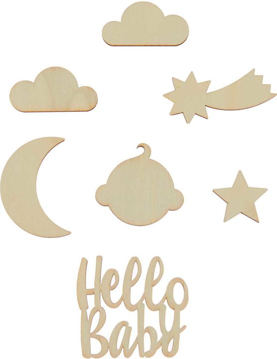 Immagine prodotto Rico Design Decorazione scatter Hello Baby 7 pezzi