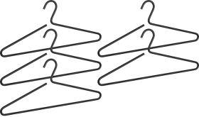 Productafbeelding Wenko 5 Lux hangers zwart