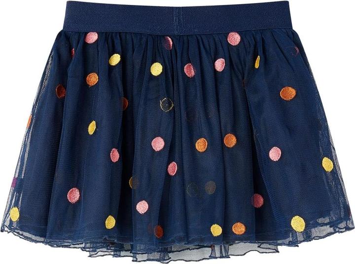 Immagine prodotto VidaXL Gonna in tulle per bambini con motivo a pois blu navy 128,Materiale (128)