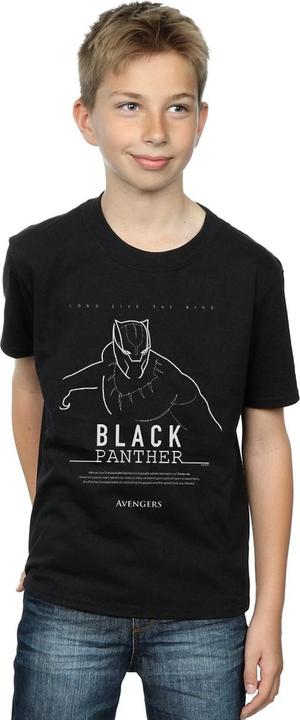 Immagine prodotto Black Panther Long Live The King Maglietta Ragazzi (152, 158)