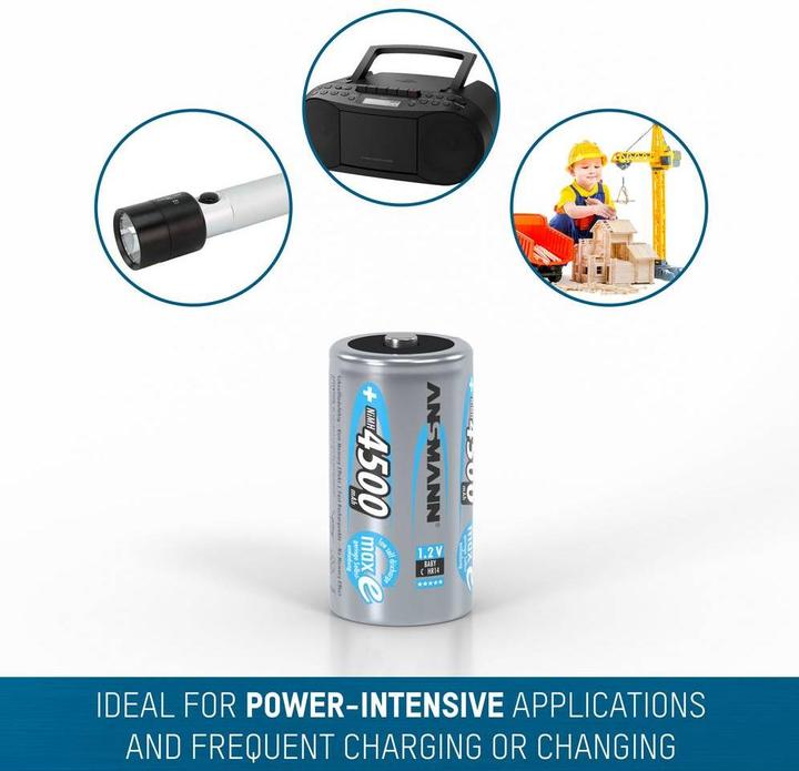 Image du produit Ansmann Bébé C (2 pcs, C, 4500 mAh)