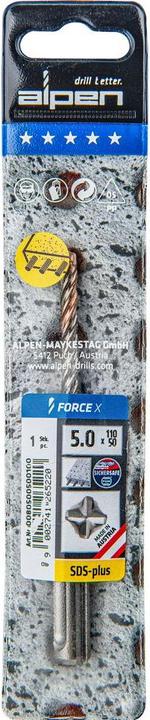 Productafbeelding Alpen SDSplus hamerboor FORCE Snijden (5 mm)