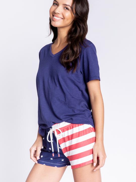 Produktbild Pj Salvage Pyjamashorts Rad White & Blue (M)