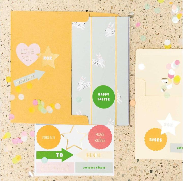 Image du produit Rico Design Carte de voeux DIY Bunny Hop Pâques, menthe (1 pcs)
