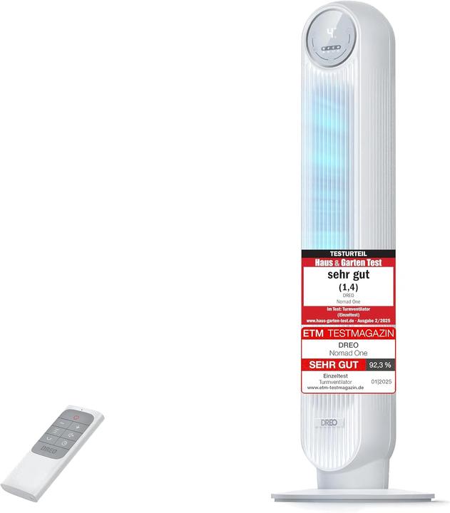 Image du produit Dreo Leiser Turmventilator mit Fernbedienung und Timer (28 dB)