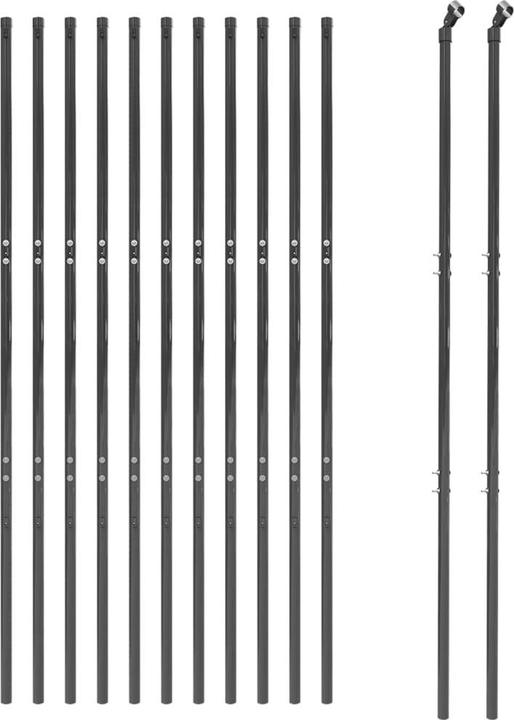 Image du produit VidaXL Maschendrahtzaun Anthrazit 1,8x25 m Verzinkter Stahl