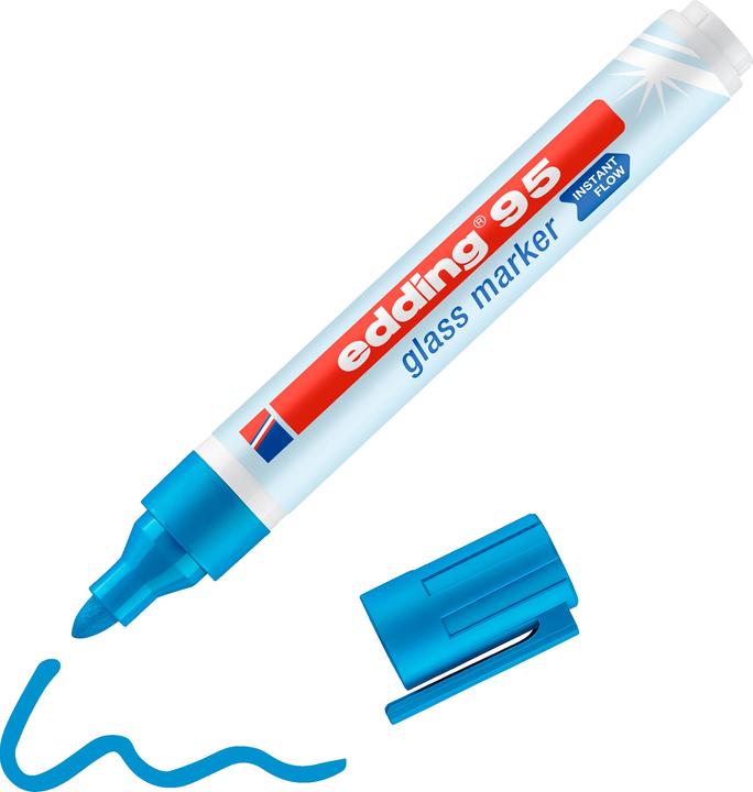 Actual product image Edding Glassboard marker set (Orange, Pink, Black, Light blue, 3 mm, 4 x)